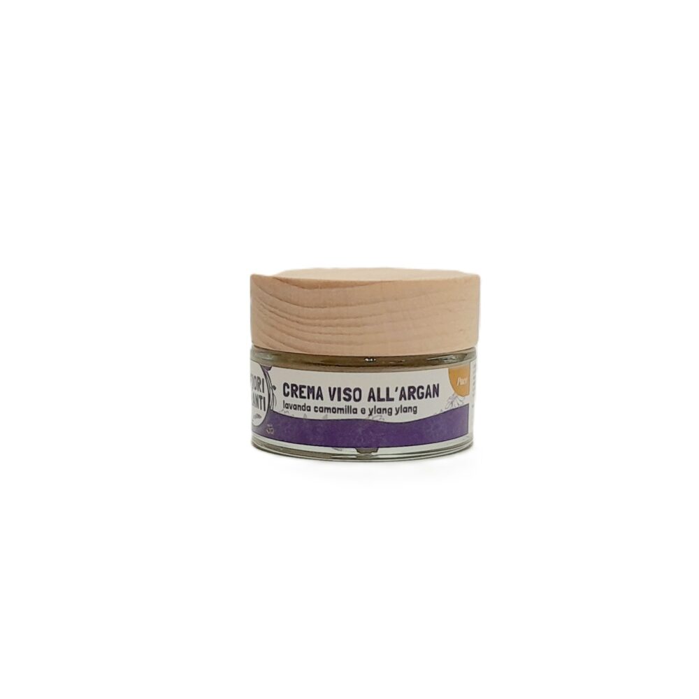 Crema viso all'Argan e olio essenziale di lavanda, camomilla e ylang ylang