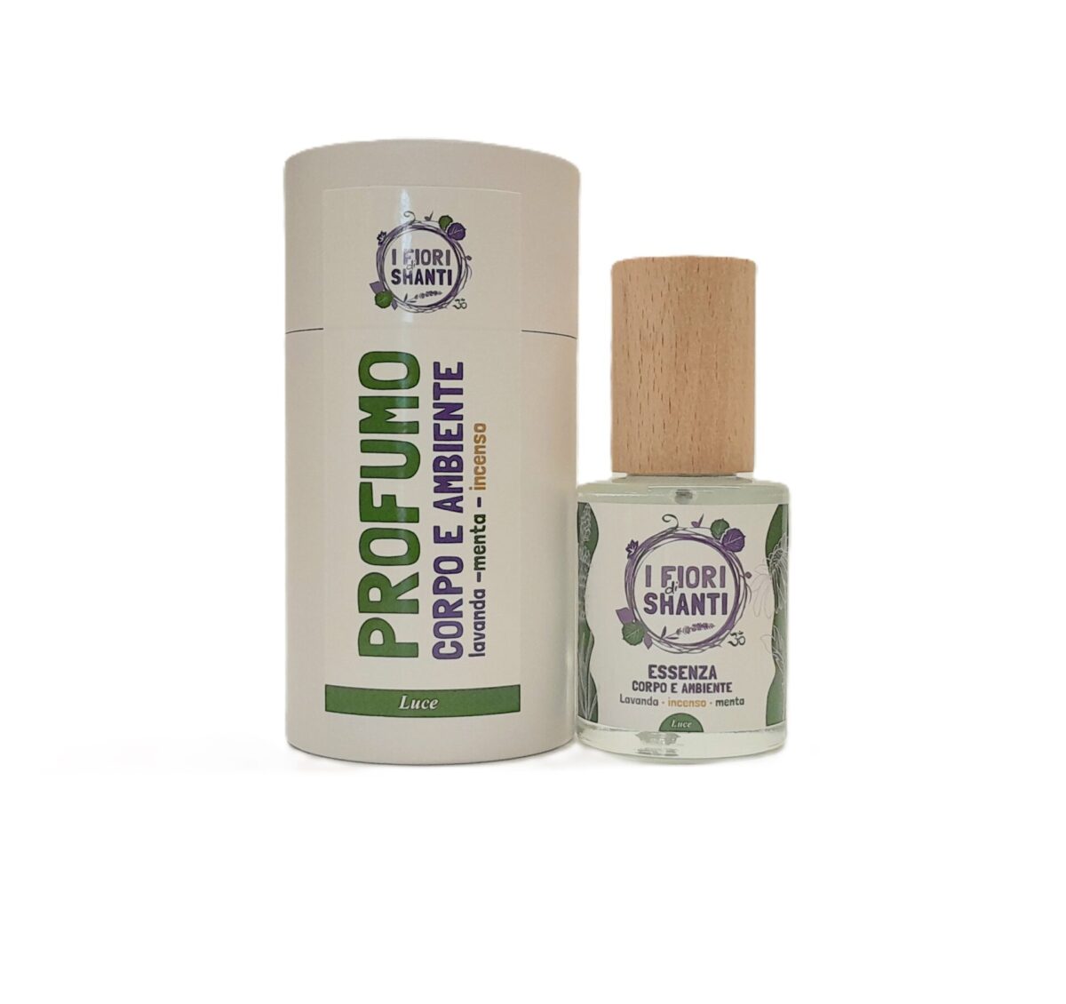 Profumo corpo e ambiente Luce con Menta Lavanda ed Incenso