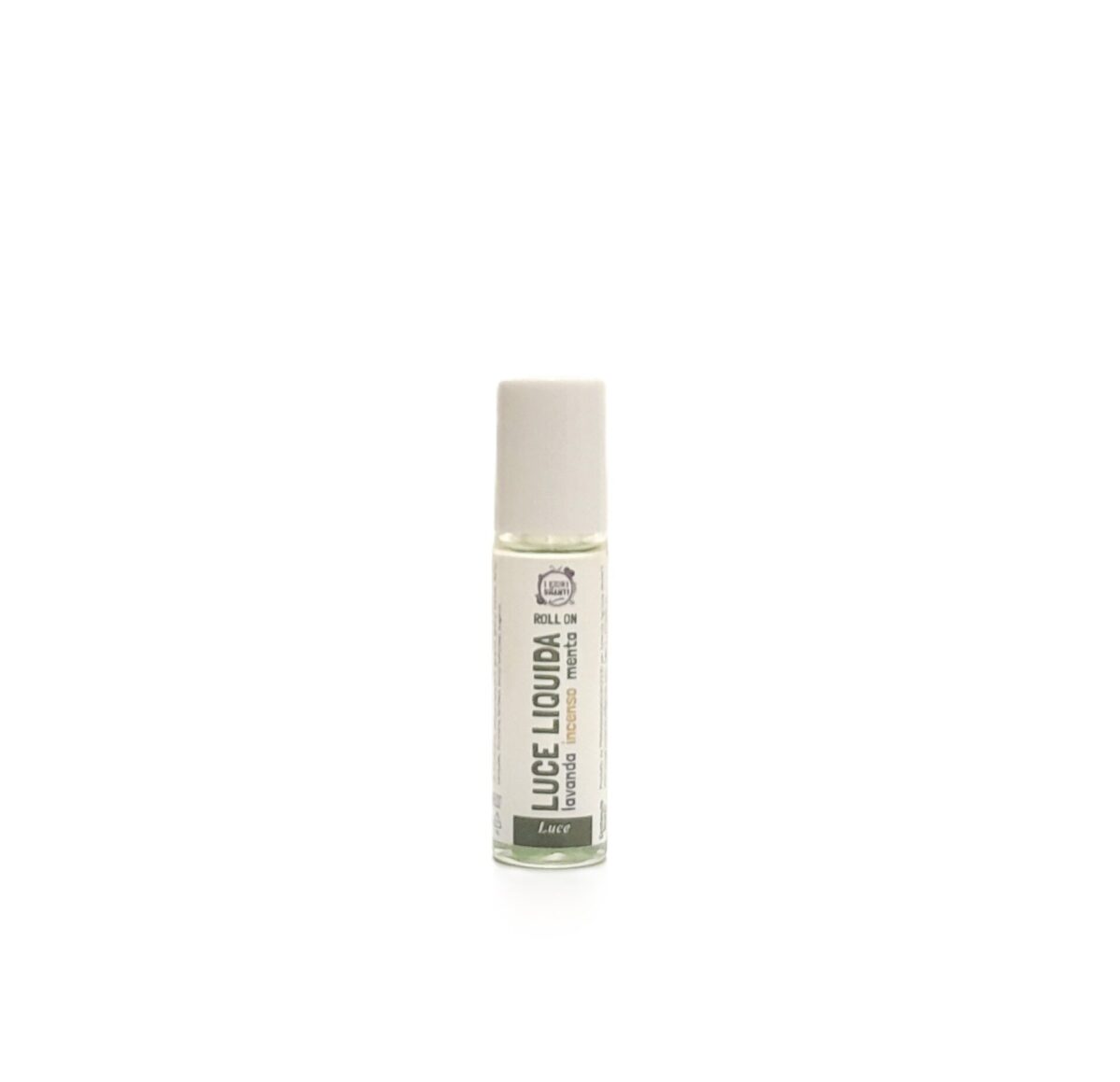 Roll-On Luce liquida con avventurina verde e olio essenziale di menta, lavanda ed incenso