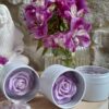 Candela con cera naturale di soia e lavanda