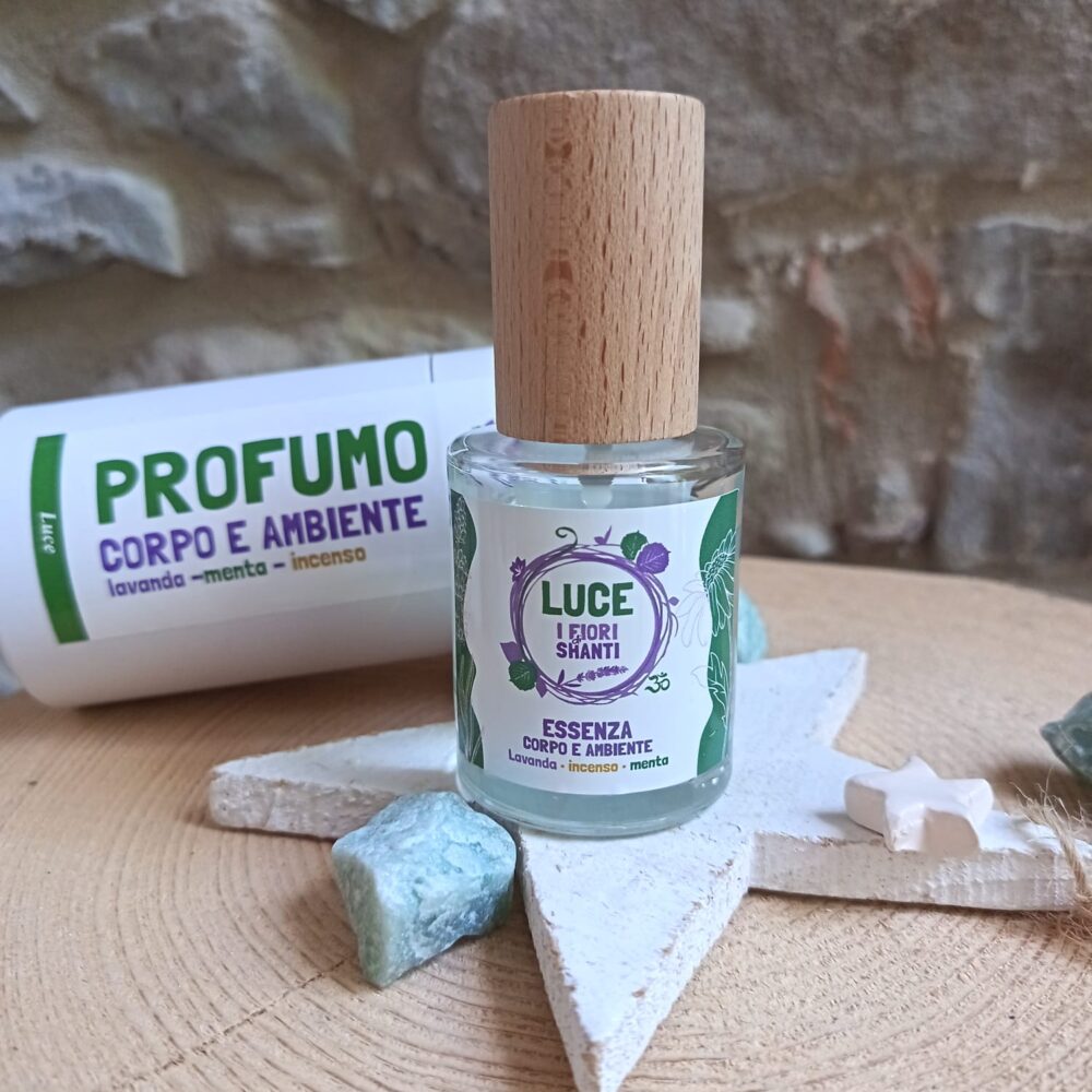 profumo luce Profumo corpo e ambiente Luce con Menta Lavanda ed Incenso