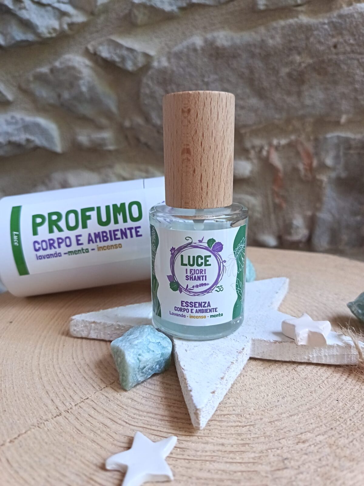 profumo luce Profumo corpo e ambiente Luce con Menta Lavanda ed Incenso